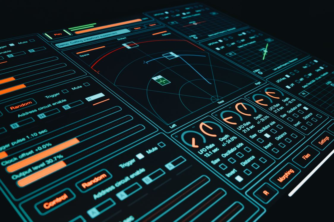 A glowing control dashboard of dials and signals